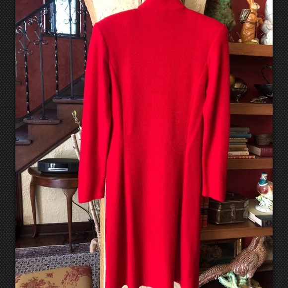 NWT St John Collection Marie Gray Wool Knit Dress - Picture 4 of 7
